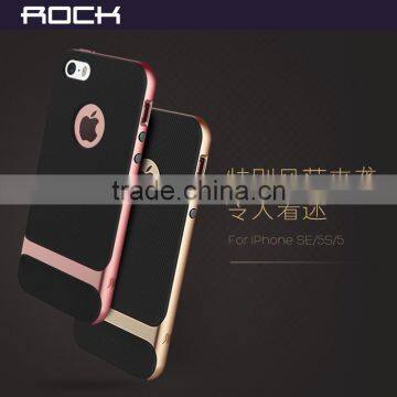 Newest ROCK Royce Series 2 in 1 PC + TPU Neo Hybrid Durable Slim Armor Case for iPhone SE Back Cover Phone Case free shipping