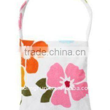 100% cotton folding printed beach towel bag