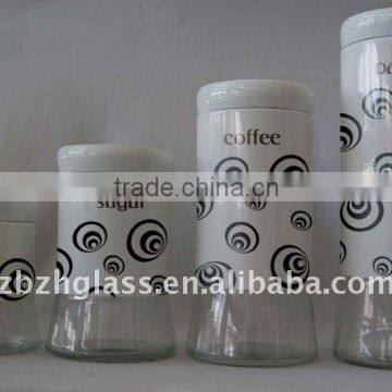 new design beautiful clear glass jars