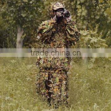 3D Military Hunting Bird Watching Ghillie Sniper Suit Archery Suit Bionic Leafy Camouflage Set Clothes