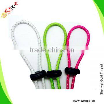 4mm elastic shoelace with plastic lock , elastic cord