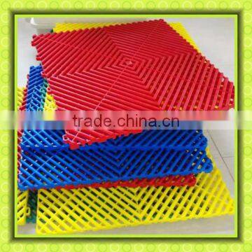 2016 new anti slip Plastic Vinyl Puzzled Interlocked garage matten