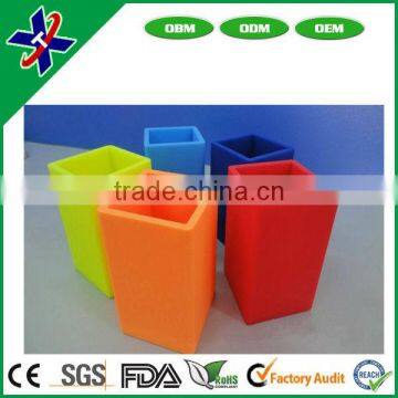 colorful silicone pen container logo can be printed