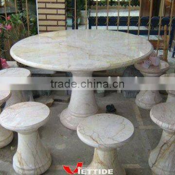 In-Outdoor Marble Table Set