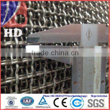 65mn screen steel crimped wire mesh for roast / quarry