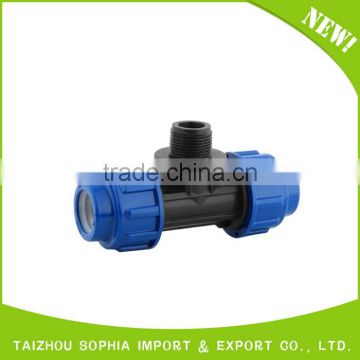 plastic material and round head code pn10 pp compression fittings