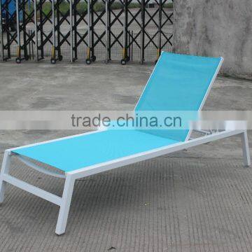 Outdoor Canvas Beach Chair Pool Chaise Lounger photo-3