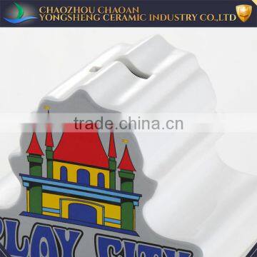 Castle House Shape Ceramic Coin Bank photo-2