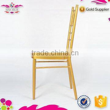 2015 New Design Qindao Sinofur restaurant hotel aluminium chiavari chair with great price