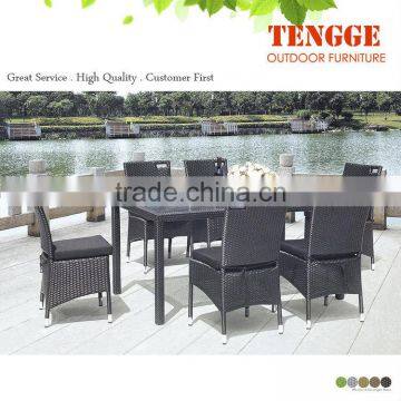 Outdoor Patio 6 Seaters Rattan Table&chairs