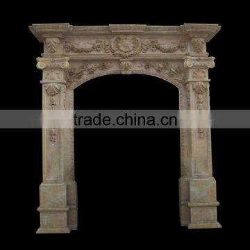 Figure Carved Stone Decorative Door Surround