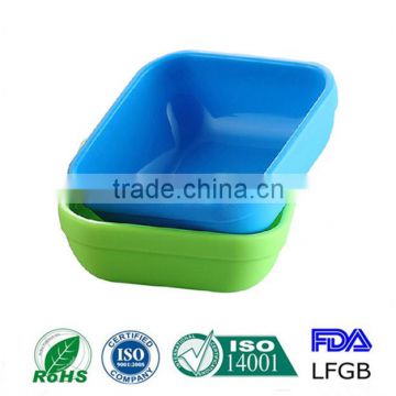 Hot rectangular dog silicone bowl/silicone unbreakable bowl/bowl for dogs