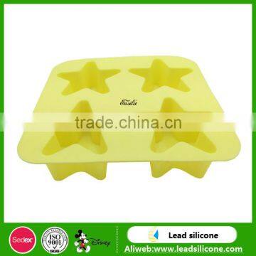 Sedex audited factory wholesale personalized custom star shape silicone ice cube tray