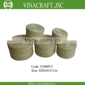 Round seagrass storage packaging box