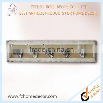 Distressed Shabby Chic Wooden Wall Hook With 3 to 6 Hooks photo-3