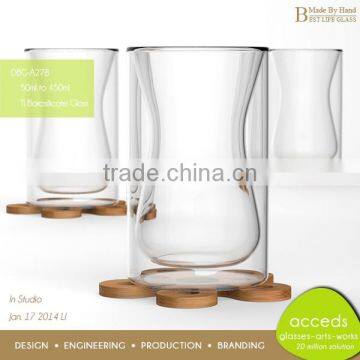 Handmade Double Wall Expensive Glass Cup photo-4