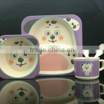 Lovely Children Tableware, Bamboo Fiber Children Five Sets photo-4