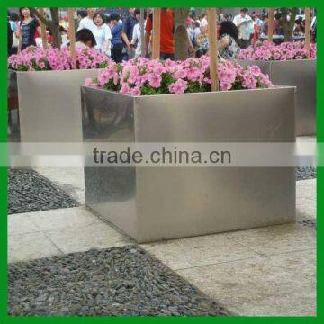 FO-9004 Outdoor Decorative Cubic Stainless Steel Flower Pot Wholesale