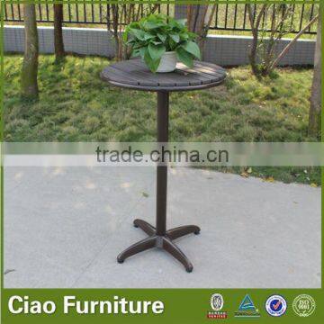 Outdoor club plastic wood bar table