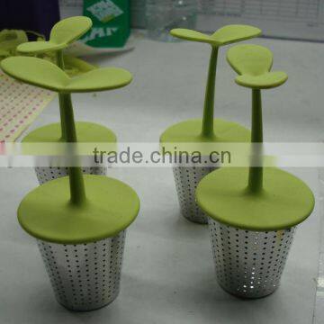 Hot Sale Leaf Shape Stainless Steel Silicone Tea Infuser