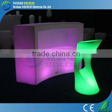 Computer Control Low Cocktail Bar Counter Glowing LED Bar Table With Stool photo-4