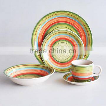 30pcs Ceramic Dinnerware Set With Hand Painting,30pcs Ceramic Dinner Set,30pcs Stonerware Handpainting Dinnerware Set photo-4