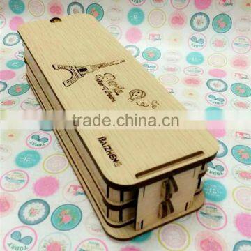 Multi-function Korean Creative Students Wooden Pencil Case photo-4