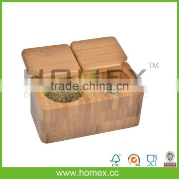 Spice Box Container/Bamboo Spice Jar/Kitchen Accessory/HOMEX-FSC,BSCI