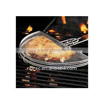 metal mesh bbq grill basket for quesadilla on the grill or over fire