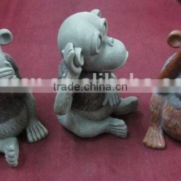 Home & Garden Ornament Fiberglass Clay Monkey Statue photo-4