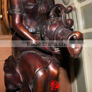 Bronze Lady Statue With Shell Water Fountain photo-3