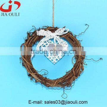 New Design Christmas Decorations With Heart Rattan Christmas Wreath photo-2