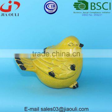 BSCI Audit DEHUA Factory Home and Garden Decorations Crakle Glazed Ceramic Bird, Ceramic Animal Figurines photo-5