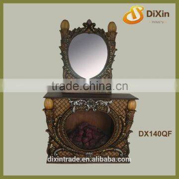 high-end graven beautiful fireplace molds with mirror