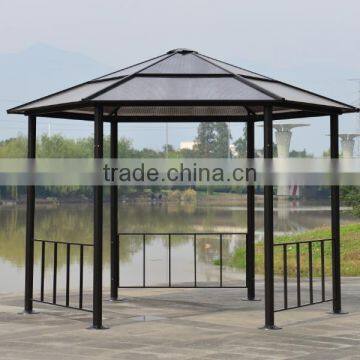 Outdoor Furniture General Use Iron Octagonal Polycarbonate Gazebo For Sale