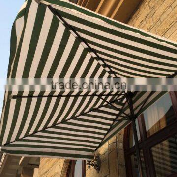 Aluminum Pole Green White Fabric Half Square Sun Umbrella CK1422 photo-4