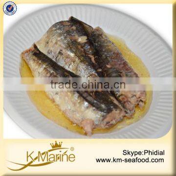 Wholesale 125g Ingredient Canned Sardine Fish in Sunflower Oil