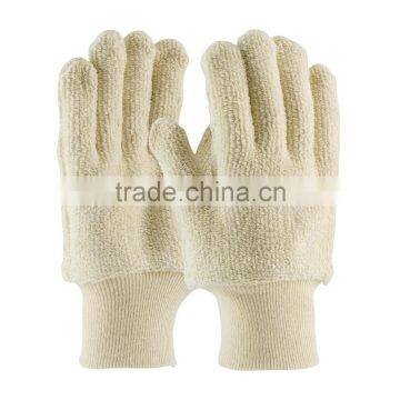 100% Cotton Terry Cloth Seamless Knit Glove WITH KNIT WRIST High Temperature Gloves