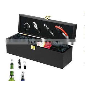 K0420-4W Single wine bottle wooden box