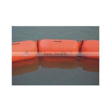 Portable and handy inflatable oil booms for inner river