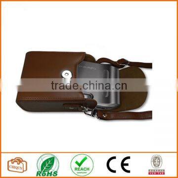 Premium Leather [Deluxe Box] Protective Compact Case With Magnetic Closure and Strap Compatible With Digital Camera Dark Brown photo-3