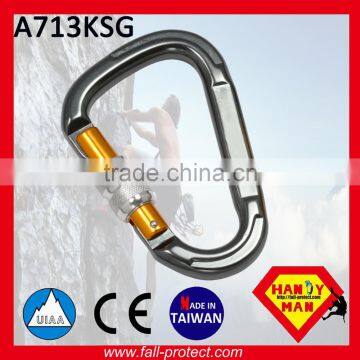 25KN Big D Type	Mountain Climbing Aluminum Carabiner With CE & UIAA