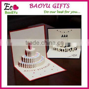 New Arrival Happy Birthday 3D Greeting Card Happy Birthdaycake 3D Birthday Greeting Cards