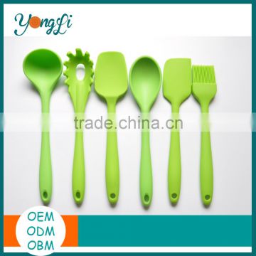 Chinese Eco-friendly Set of 6 piece Different Types Food Silicone Kitchen Utensils Tools