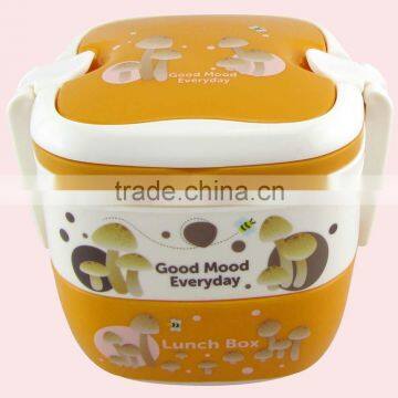 Double Layers Portable Square Plastic Lunch Box photo-4