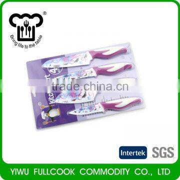 Top Fashion Custom Design Flower Pttern Non-stick Kitchen Knife Set photo-2