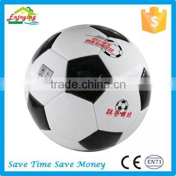 black and white rubber bladder outdoor soccer ball for adults