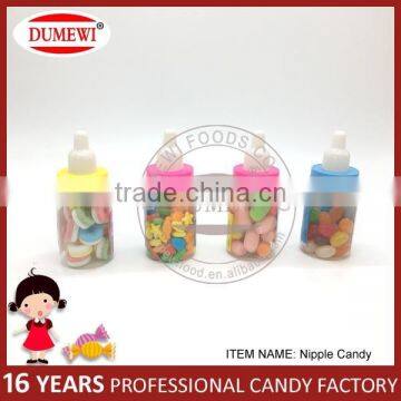 Pressed Candy Marshmallow Jelly Bean Mixed in Baby Nipple Bottle