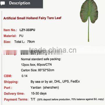 New Arrival Decorative Small Holland Fairy Taro Leaves Artificial Leaves photo-2
