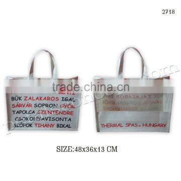 Recycle jute advertising bag with jute self handle